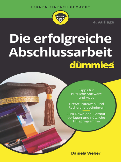 Cover image for Die erfolgreiche Abschlussarbeit für Dummies